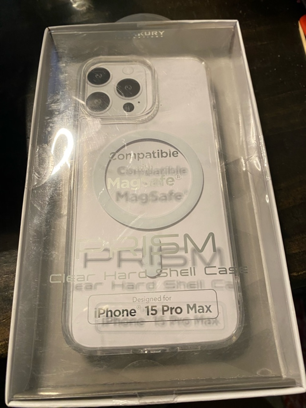 Clear Prism Hard Shell MagSafe-Compatible Case for iPhone 15 Pro Max - Clear